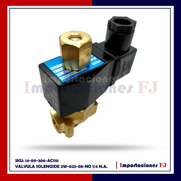 Válvulas Solenoides o Electroválvulas 2W 1/4" Abiertas